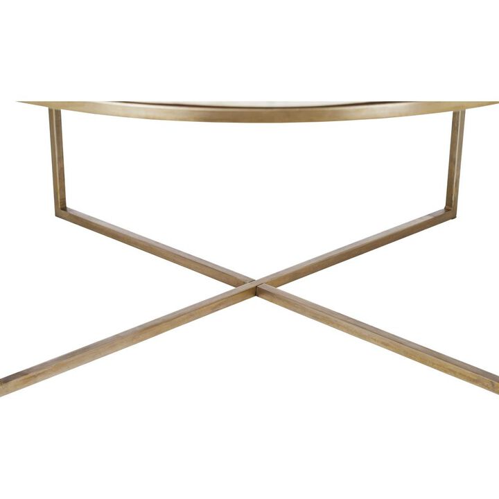 Renwil Lova ANTIQUE BRASS COFFEE TABLE