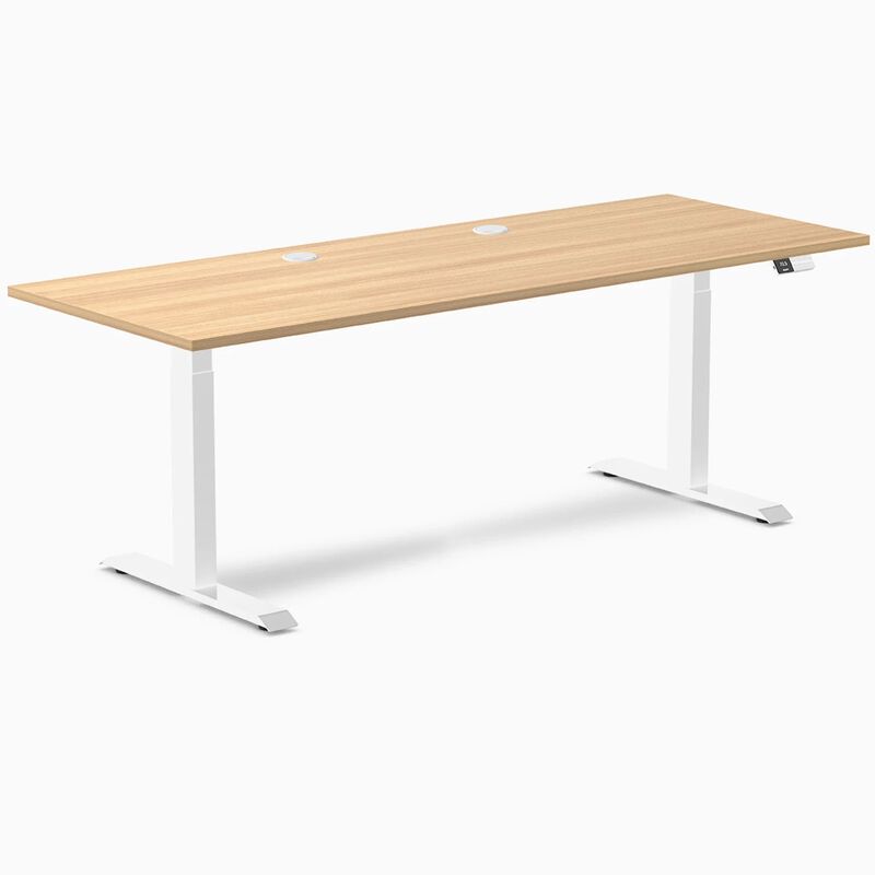 Desky Dual Laminate Sit Stand Desk image number 0