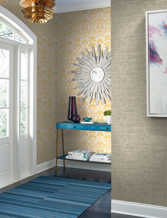 Papyrus Weave Beige Wallpaper (Set of 2)