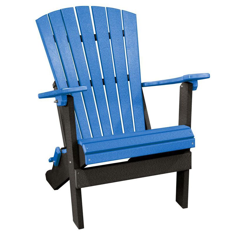 Foldable Adirondack Chair in Blue and Black