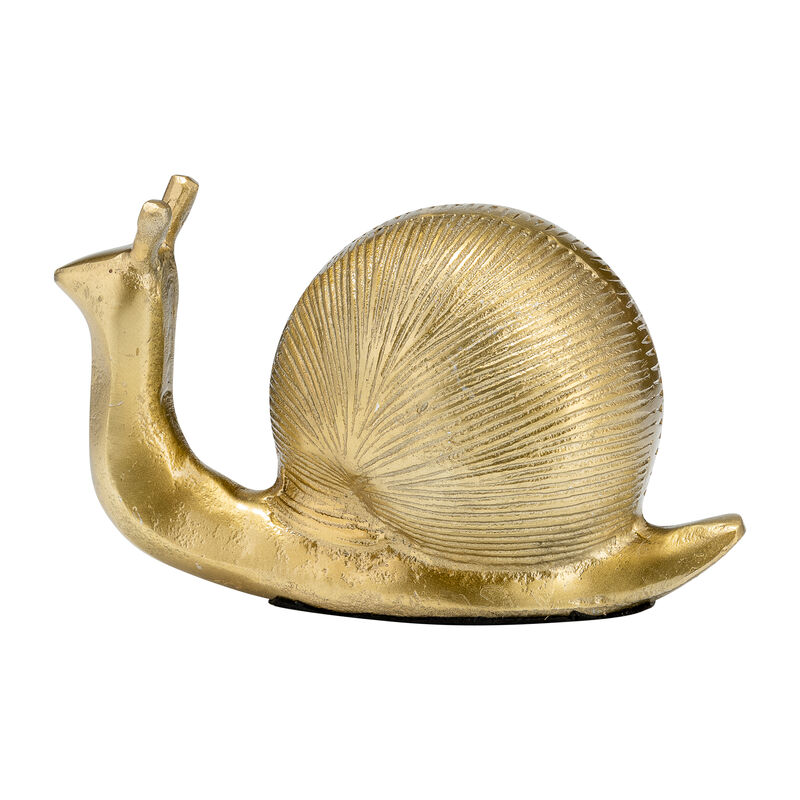 7"l Metal, Deco Snail, Gold image number 2