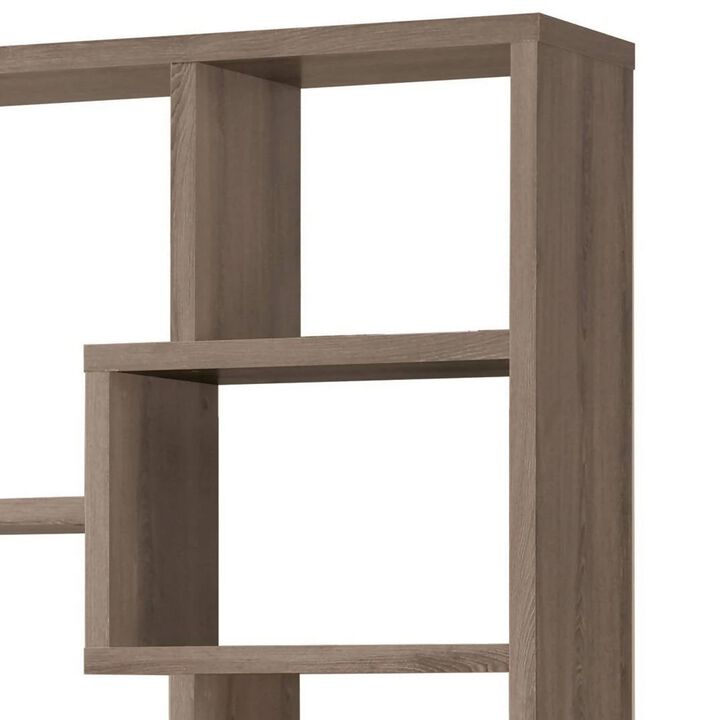 Multiple Cubed Rectangular Bookcase, Gray-Benzara