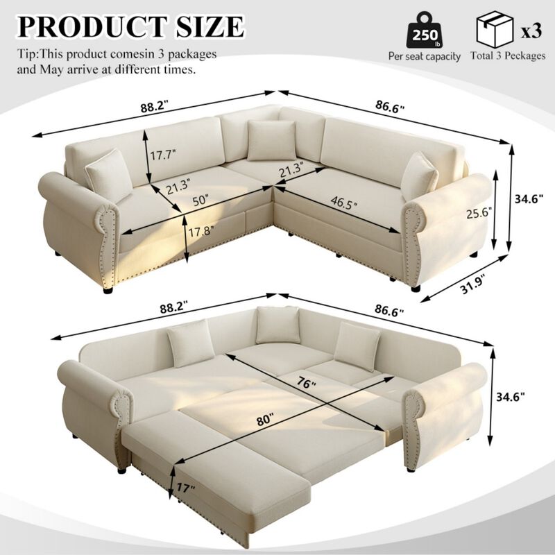 Vickco L-Shaped Sofa image number 9