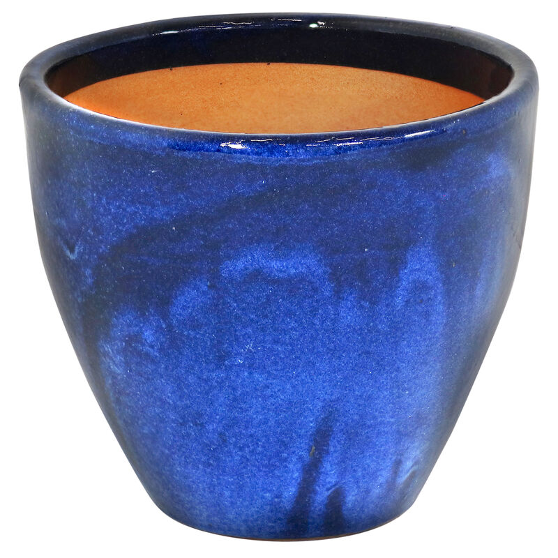 Sunnydaze 13 in Resort High-Fired Glazed Ceramic Planter