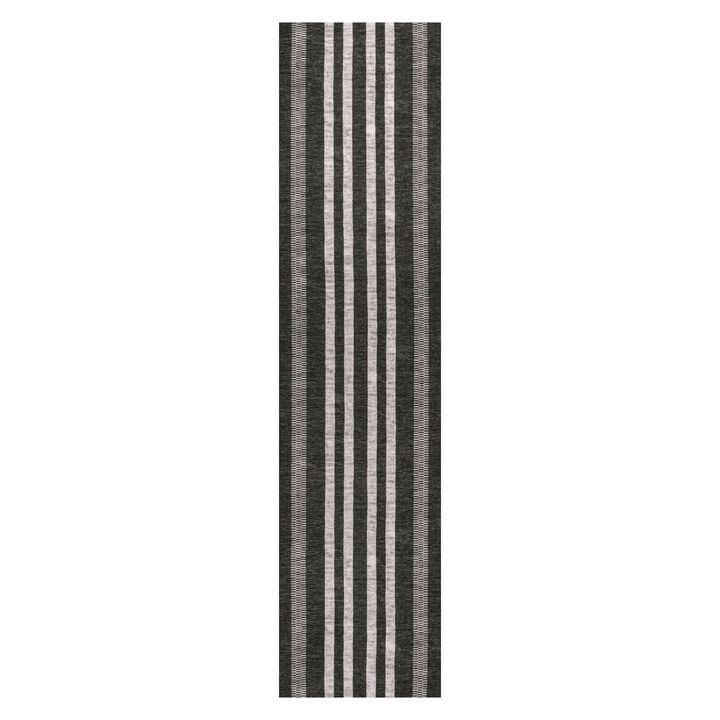 Vichy Geometric Striped Machine Washable Area Rug