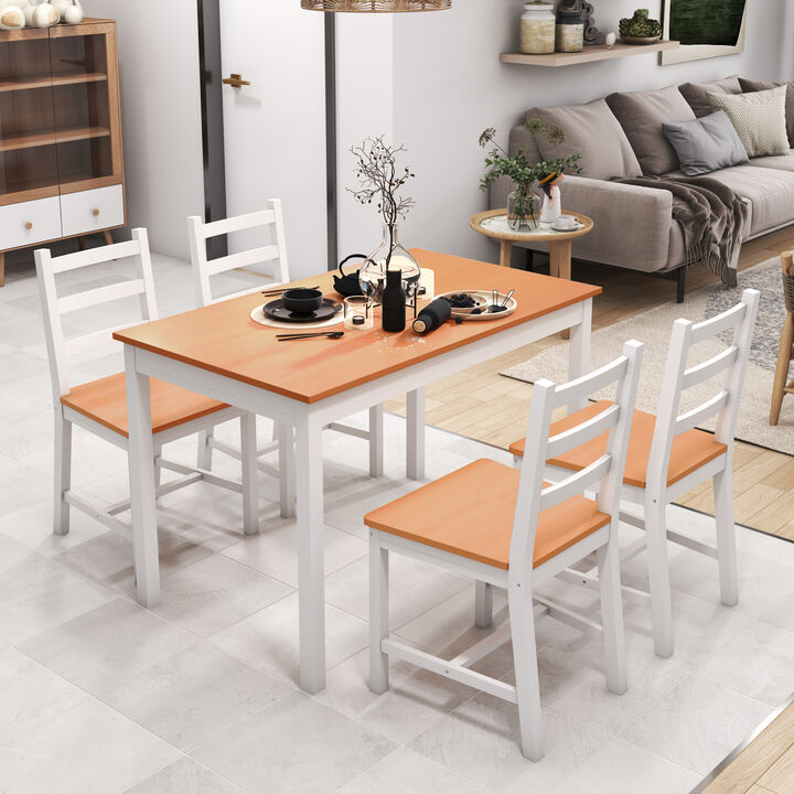 Hivvago 5-Piece Modern Dining Room Set for Breakfast Nook