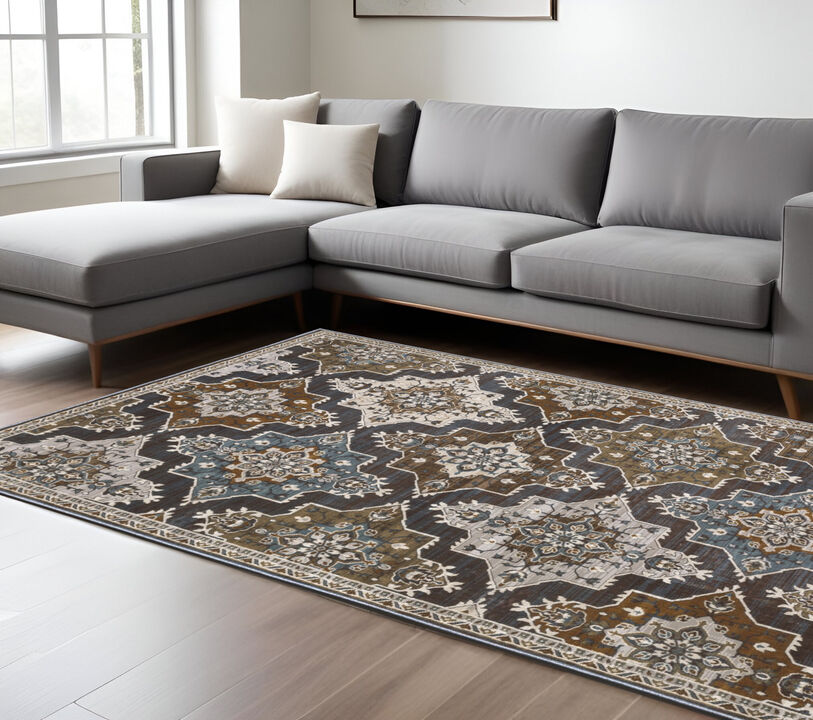 HomeRoots Medallion Area Rug