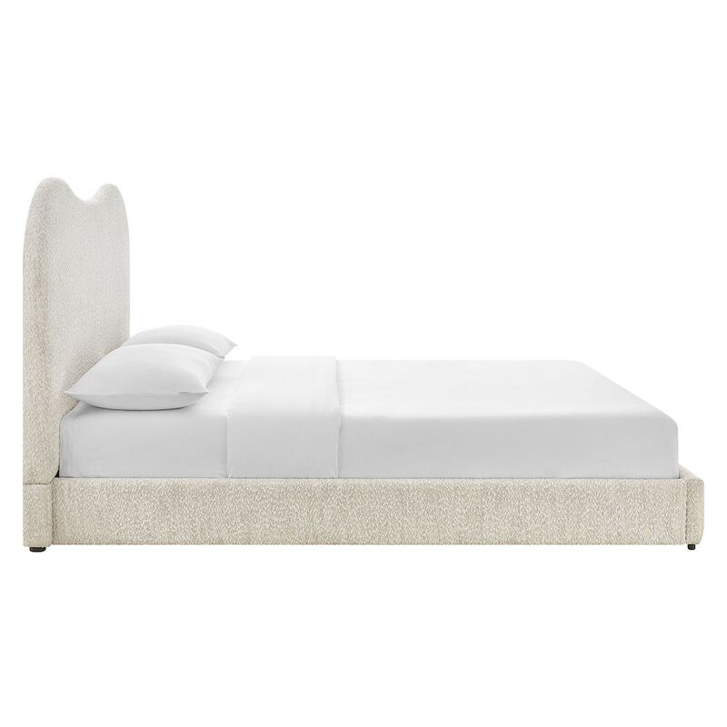 Seluna Boucle Queen Platform Bed image number 4