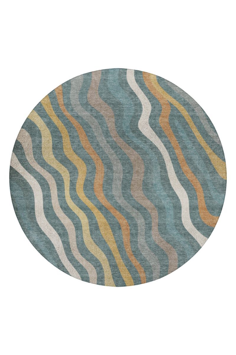 Kenner KN4 Teal 9' x 12' Rug image number 11