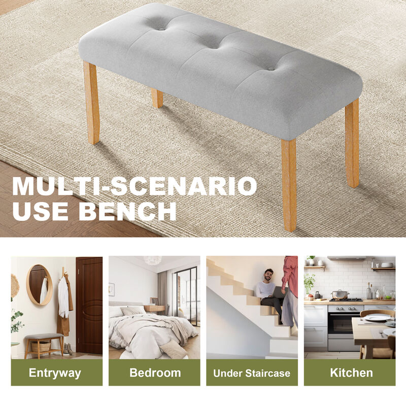 Merax Retro 6-Piece Dining Table Set (Table + 4 Chairs + Bench)