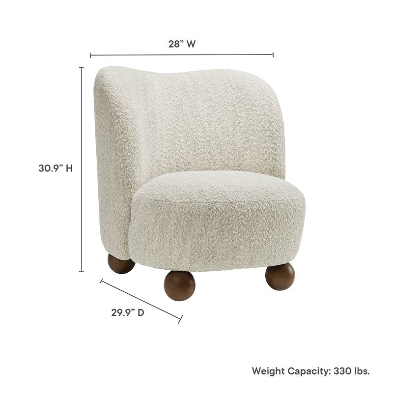 Monroe Boucle Fabric Accent Chair image number 1