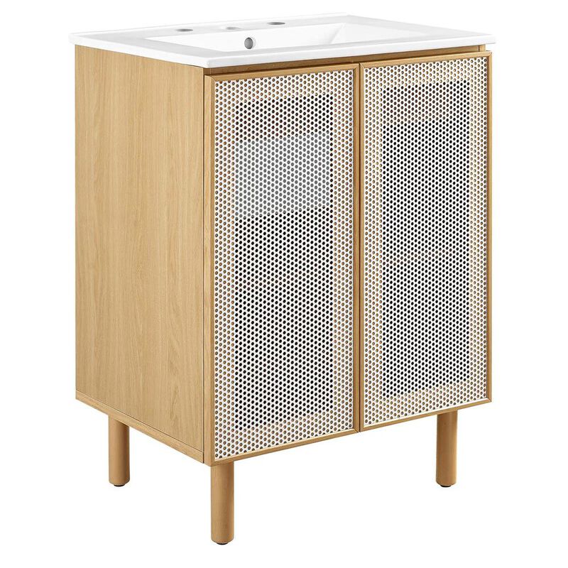Modway Calla 24 Perforated Metal Bathroom Vanity