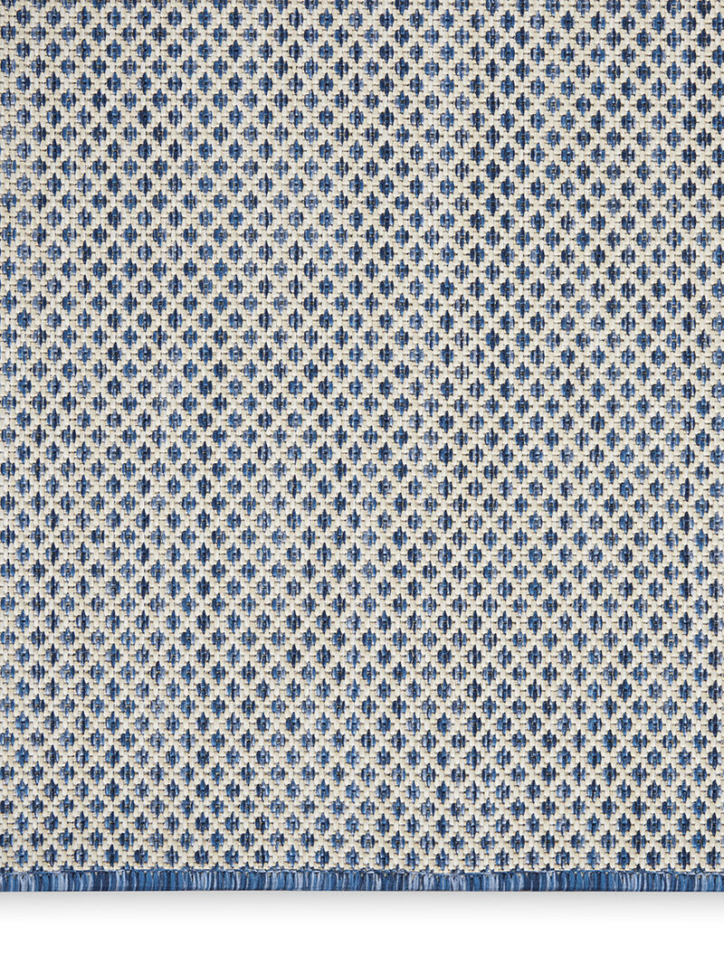 Courtyard COU01 Ivory/Blue 10' x 14' Rug