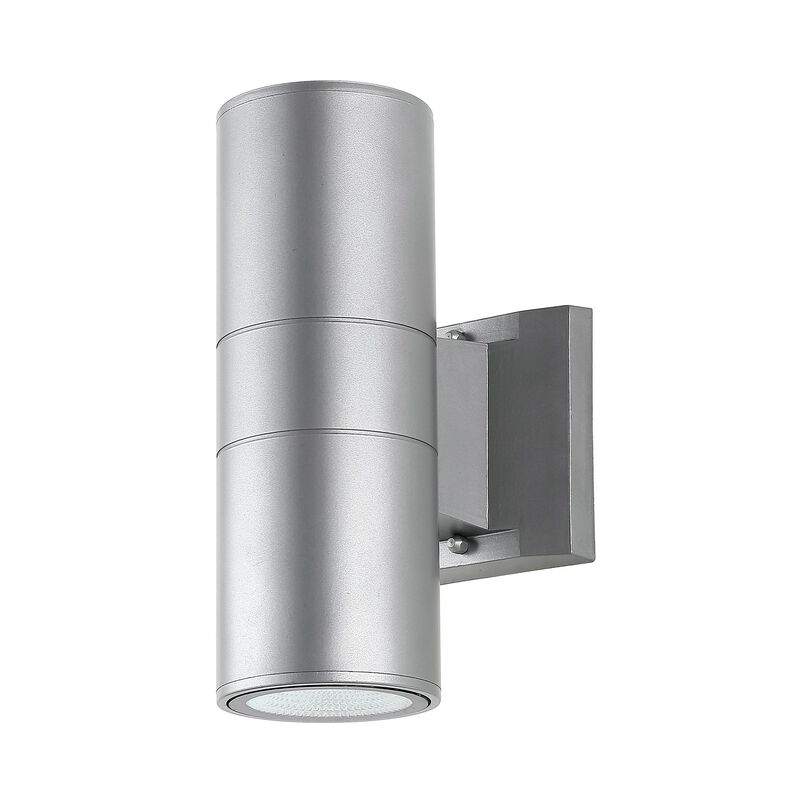 Duo Modern Midcentury Cylinder Outdoor Metal/Glass Integrated LED Wall Sconce