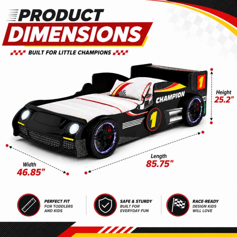Murmus Kids Racing Car Bed Frame image number 9