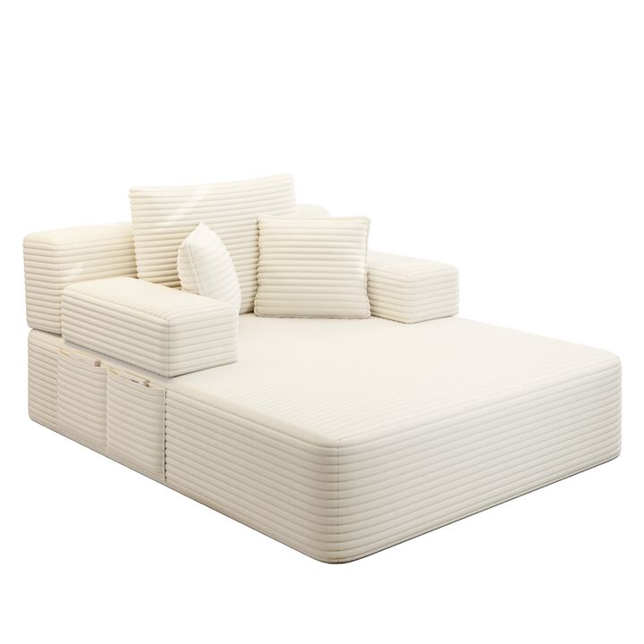 Pliho Luxury Corduroy Convertible Sofa Bed