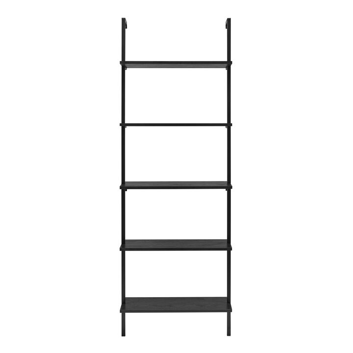 Everett 5-Tier Open Display Stand Wall Mount Modern Metal Frame Ladder Shelf