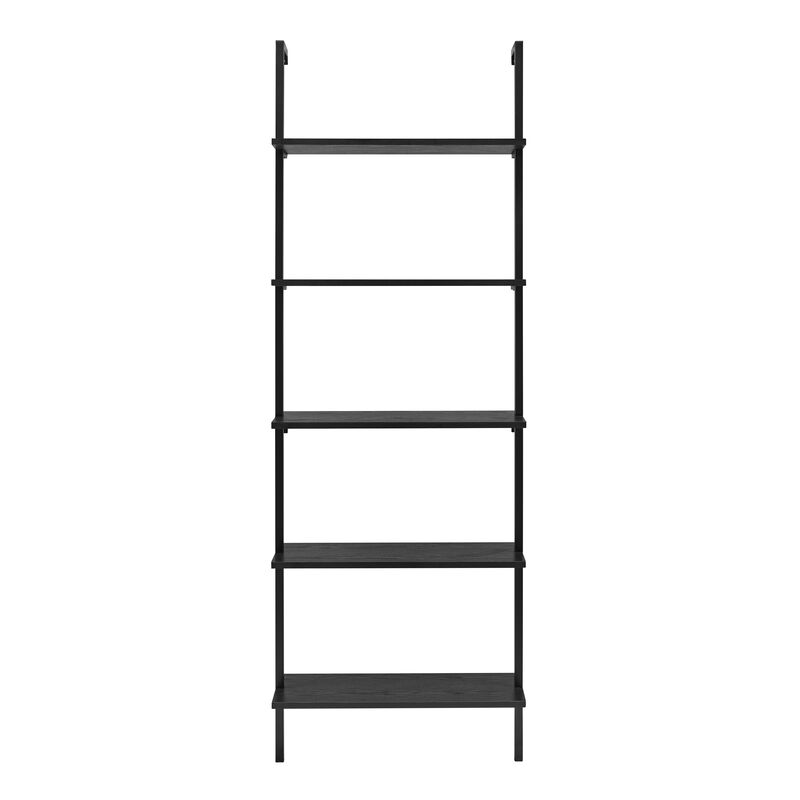 Everett 5-Tier Open Display Stand Wall Mount Modern Metal Frame Ladder Shelf