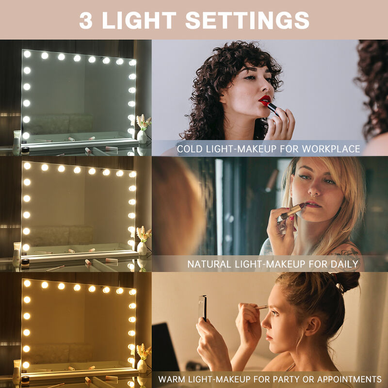 32''x23'' Hollywood Vanity Mirror with Lights Bluetooth