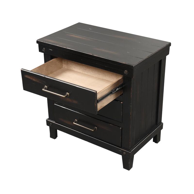 Spruce Creek Black Nightstand