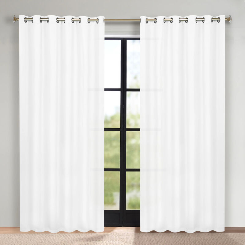Room Darkening Window Curtain Panels Set of 2 Modern Style image number 1