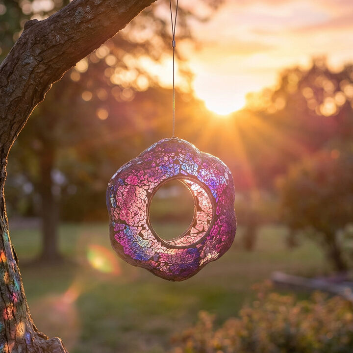 Flower Fly-Through Hanging Bird Feeder - 9 in (23 cm)
