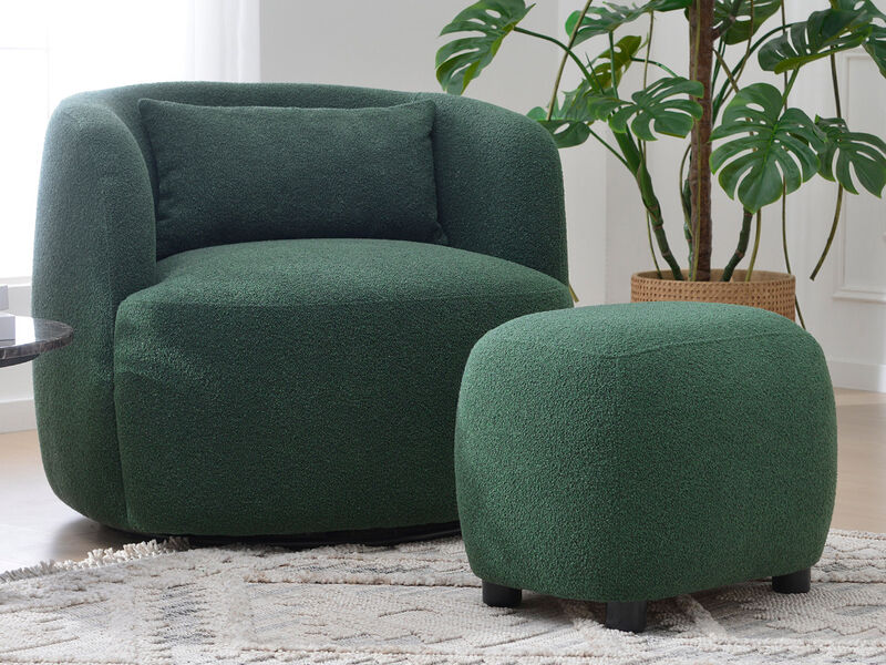 Elmer Bouclé Ottoman