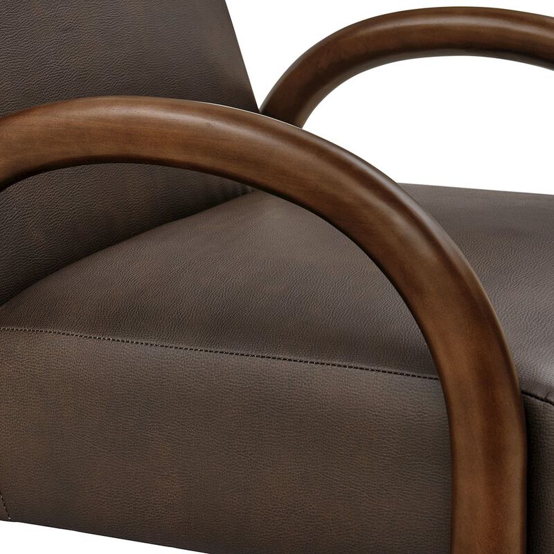 Lunet Faux Leather Upholstered Accent Chair image number 6