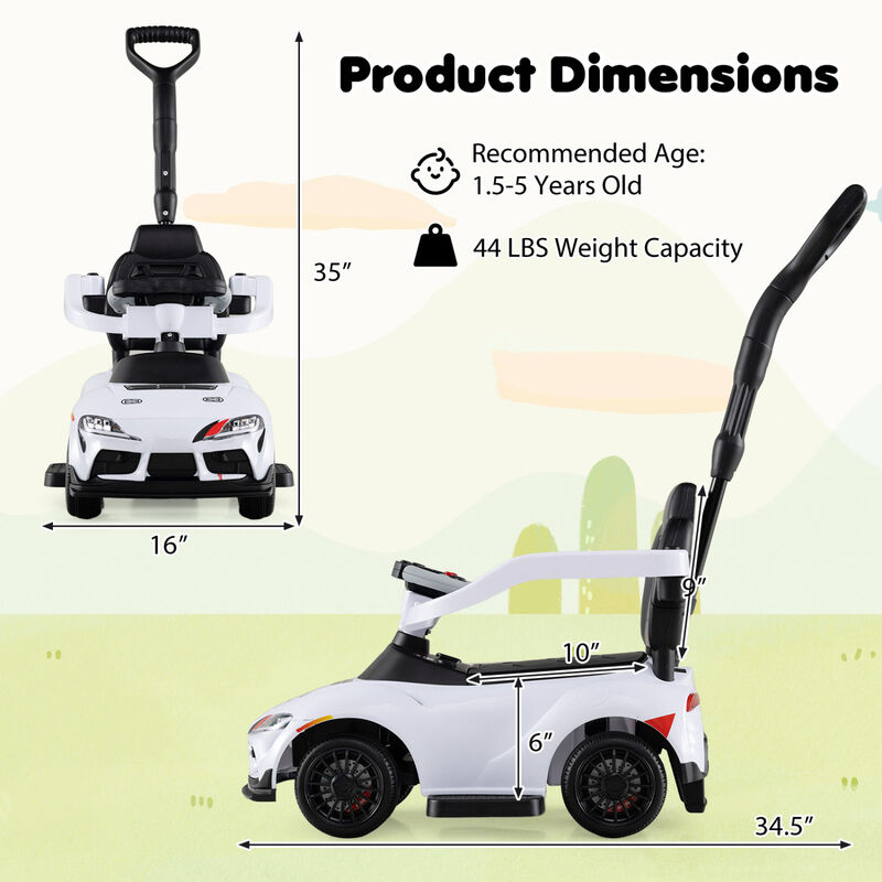 Toddler 3 in 1 Sliding Walking Toy with Foot to Floor Stroller Design image number 2