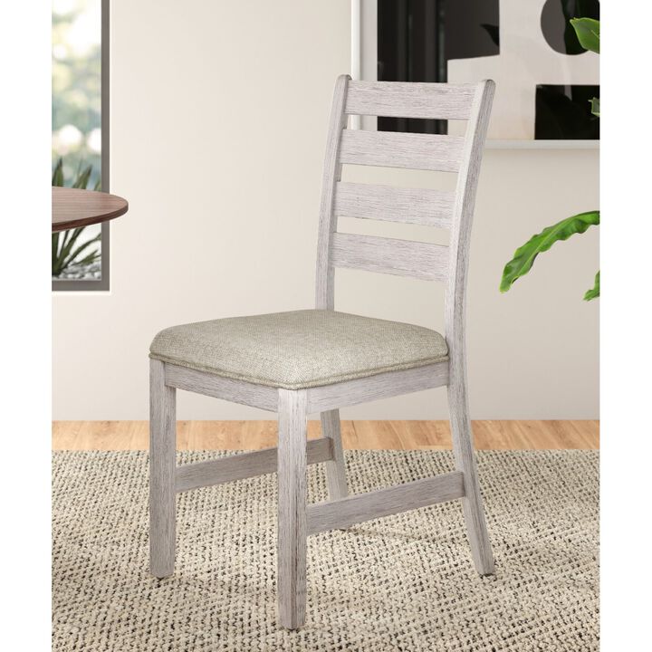 Streamdale Casual Dining Side Chairs 2 Piece Set Grayish White Finish