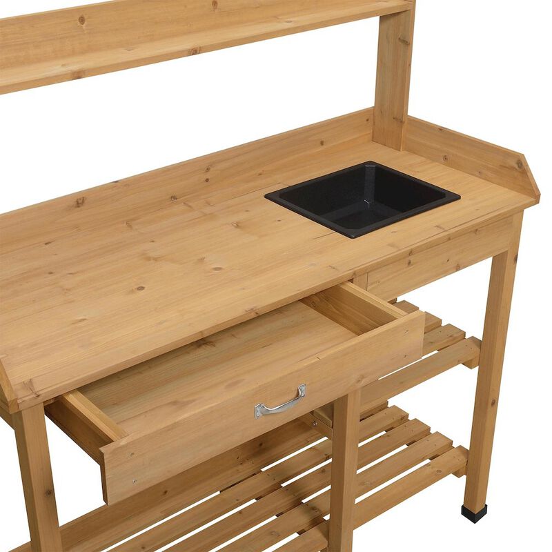 Convience Concept, Inc. Deluxe Potting Bench with Drawer and Shelves