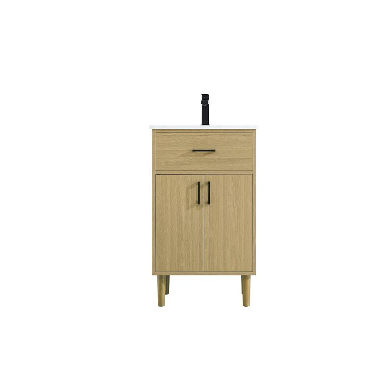 Elegant Kitchen and Bath Chandler 20 Inch Single Bathroom Vanity In Honey Brown
