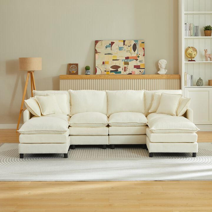 Cusppo Chenille Cloud Modular Sectional Sofa