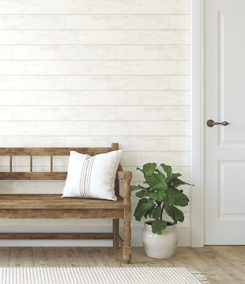 Magnolia Home Shiplap White Peel & Stick Wallpaper image number 1