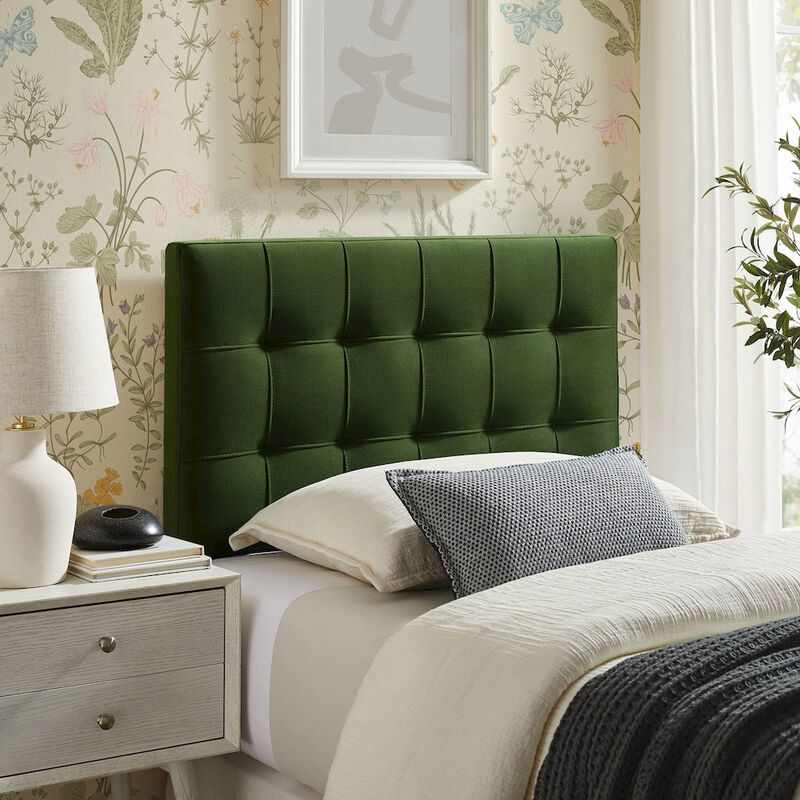 Lily Stain-Resistant Performance Velvet Twin Size Headboard image number 6