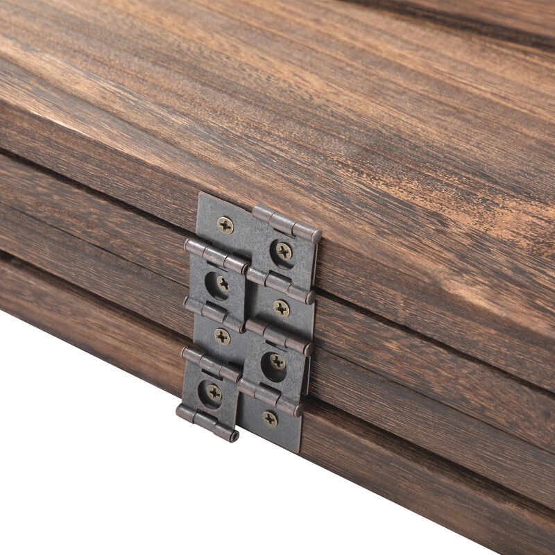 Rustic 72"W x 67"H 4-Panel Room Divider, Folding Privacy Screens, Wood Partition Wall Divider for Room Separation, Temporary Wall