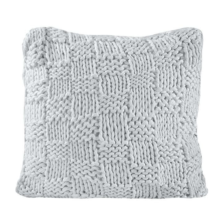 Chess Knit Gray Euro Pillow