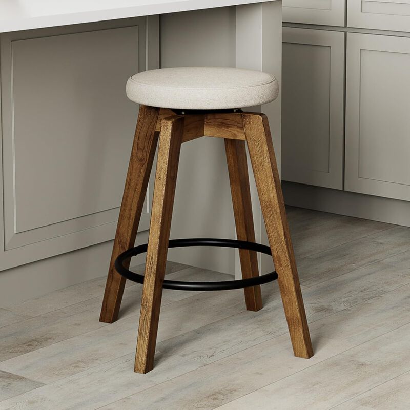 Swivel Counter Stool -  Walnut -  2 PC image number 1