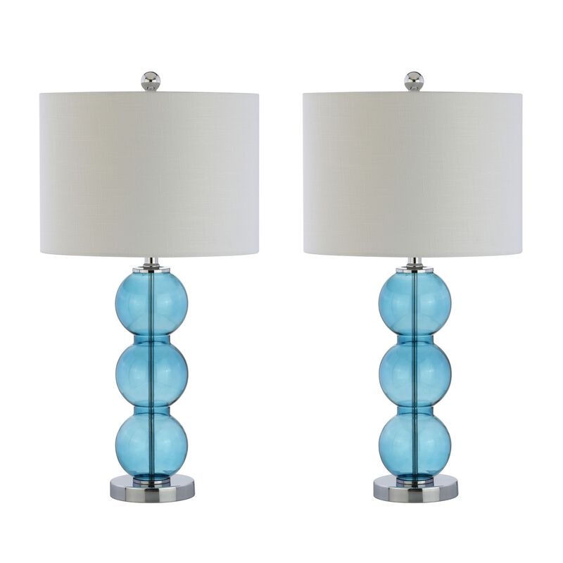 Bella Glass Triple Sphere LED Table Lamp (Set of 2)