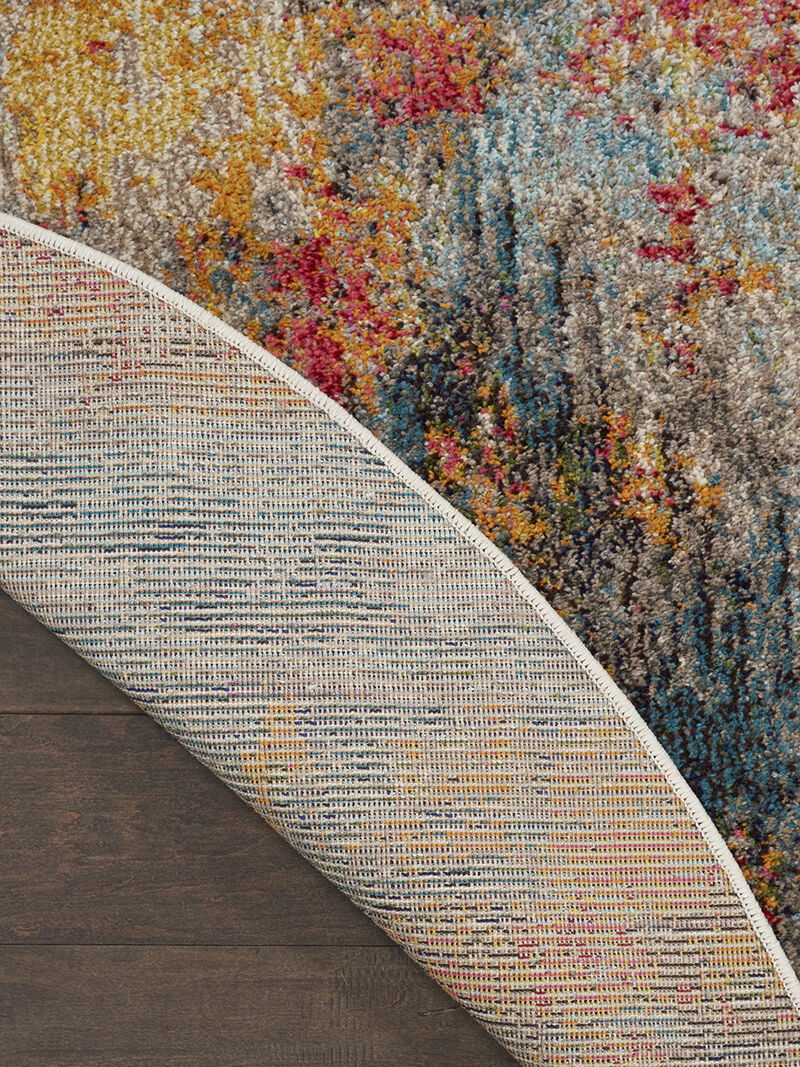 Celestial CES15 Multicolor 5'3" x Round Rug