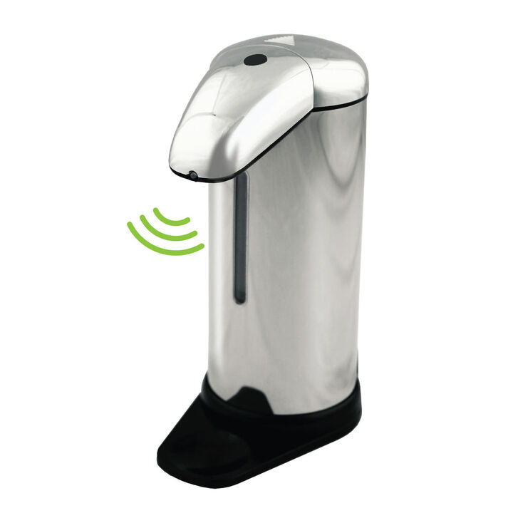 iTouchless iTouchless Stainless Steel Sensor Soap Dispenser with Wall-Mount Docking Holder 16 oz. Silver