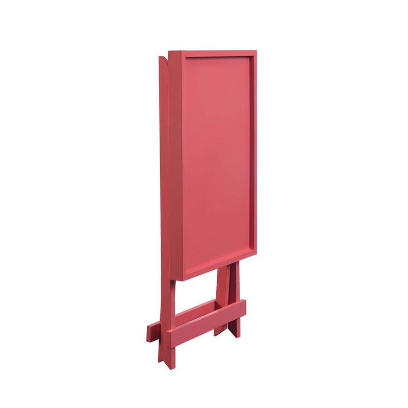 Convenience Concepts Designs2Go Folding Tray Table, Coral