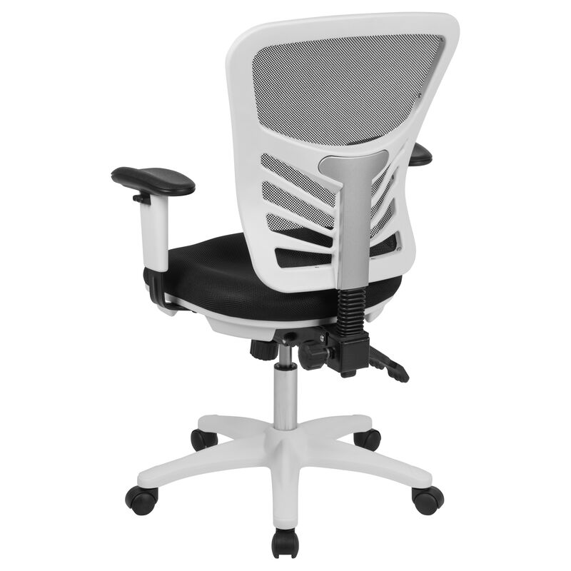 Nicholas Mid-Back Dark Gray Mesh Multifunction Executive Swivel Ergonomic Office Chair with Adjustable Arms image number 5