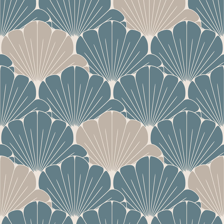Giant Art Deco Gingko Leaf Wallpaper