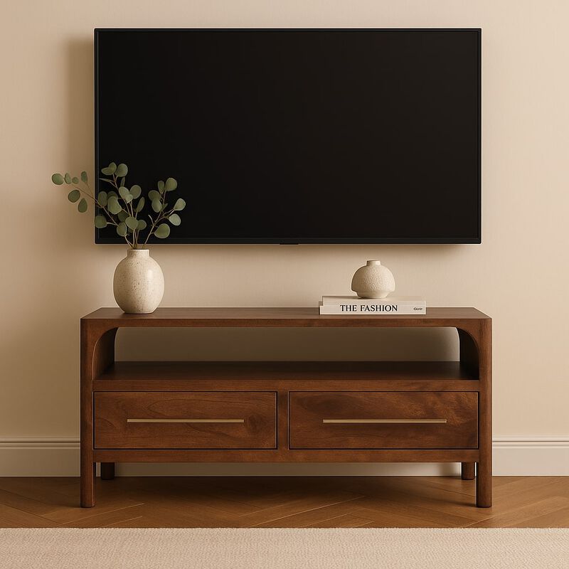 Artisan Furniture Solid Wood Larissa 2 Door Chestnut Cabinet image number 1