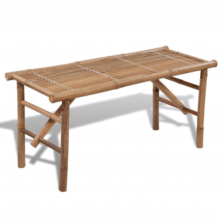 vidaXL Folding Garden Bench 46.5" Bamboo