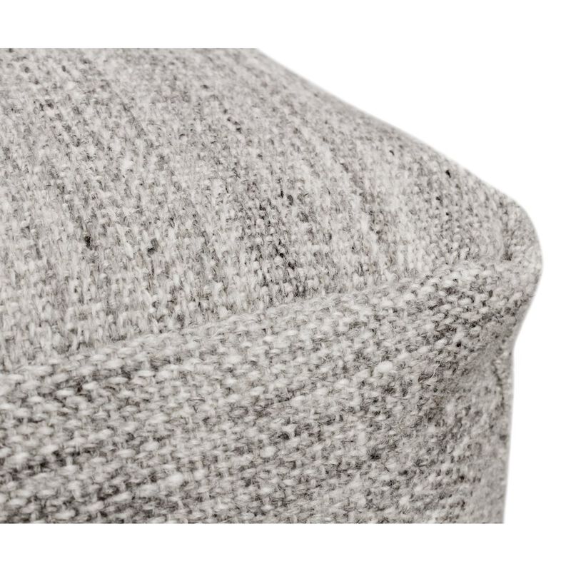 Alex Hamilton Remi Wool Pouf in Salt and Pepper
