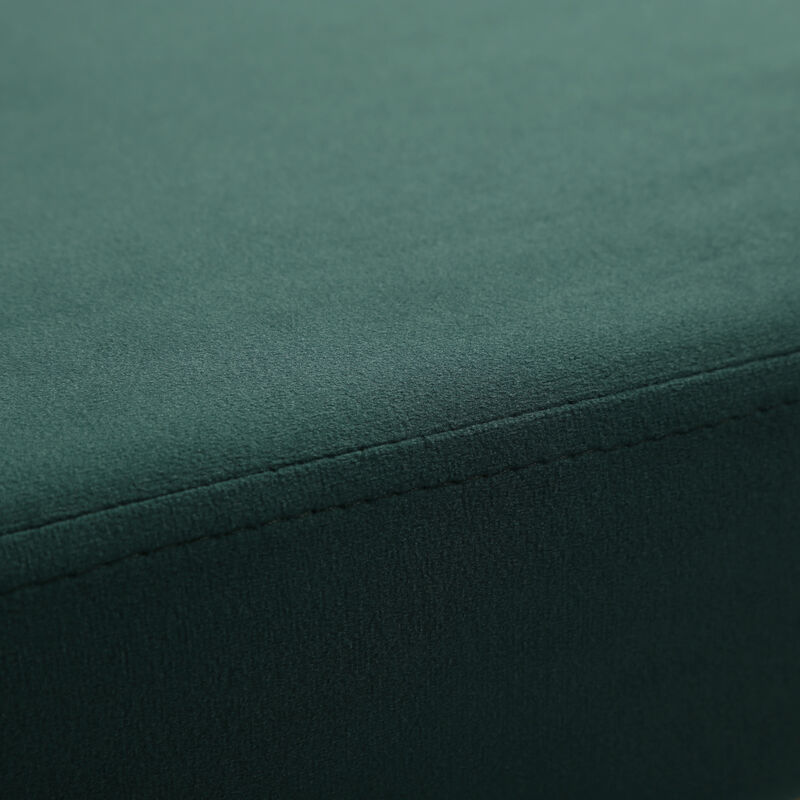 Long Upholstered Bench Green