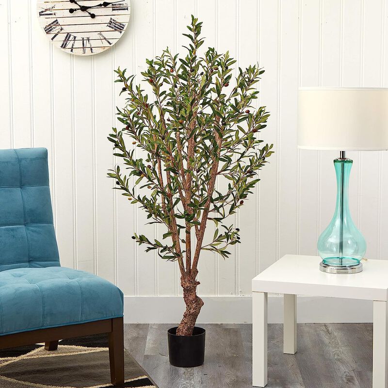 Hivvago 5 Feet Olive Silk Tree