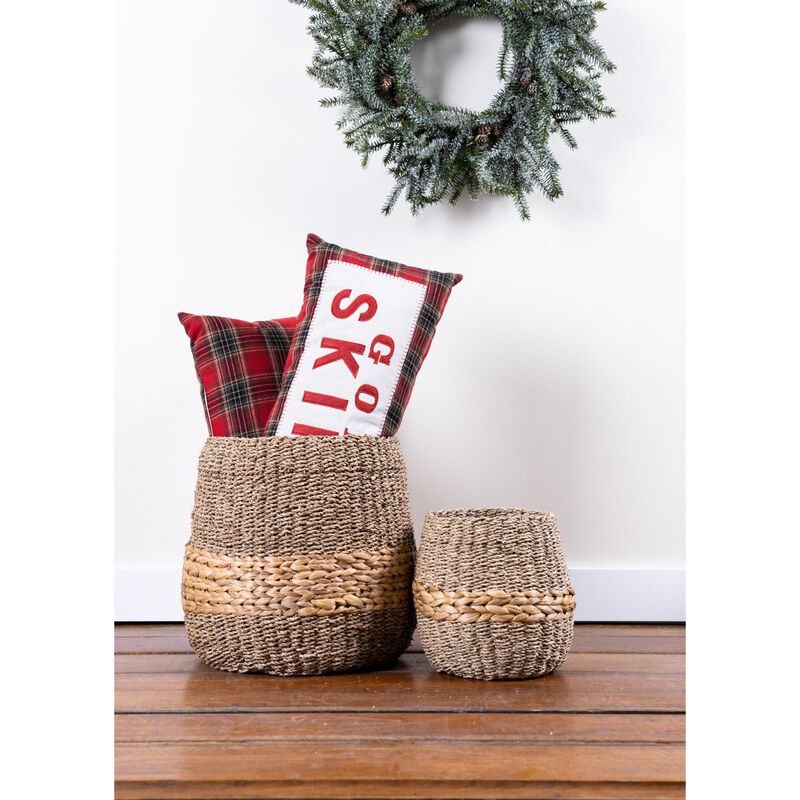 Basket Set of 2 - Versatile Storage Bins for Organizing Home or Office